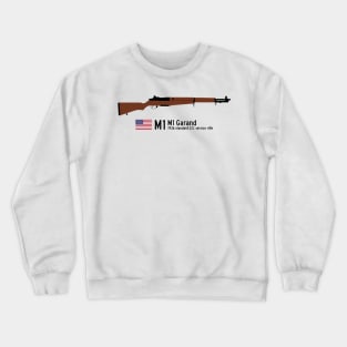 M1 Garand 1936 standard U.S. service rifle historical U.S. weapon black Crewneck Sweatshirt